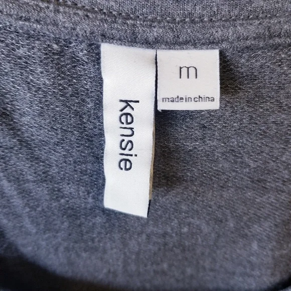 Kensie Sweater Boho Bell Sleeves Mini Dress Gray Size M - Picture 6 of 9